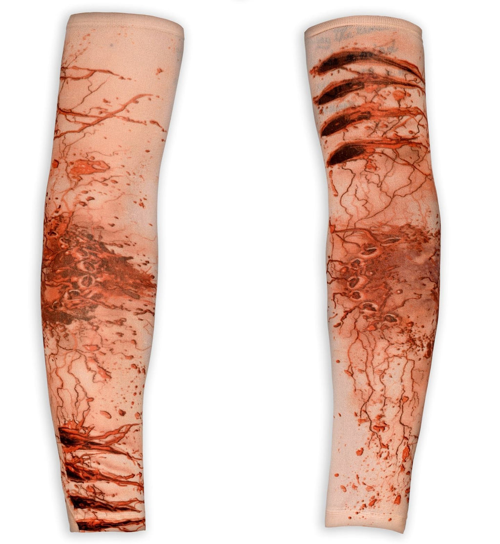 Tattoo Ärmlinge mit Fakeblut – Armstulpen
