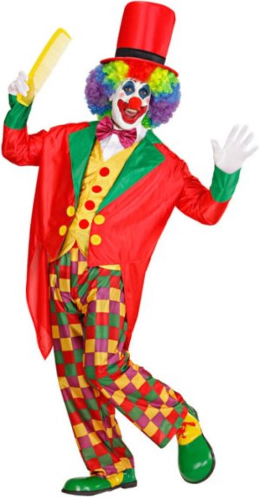 Clown Kostüm mit Frack, Gilet und Hut