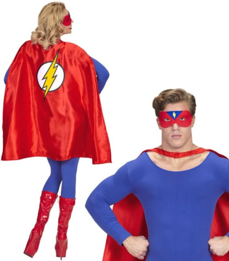 Flash Umhang mit Augenmaske – Superheld