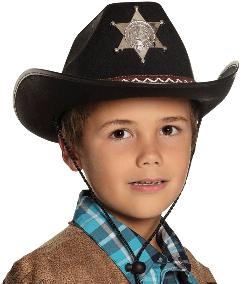 Sheriff Hut für Kinder mit Stern – Western