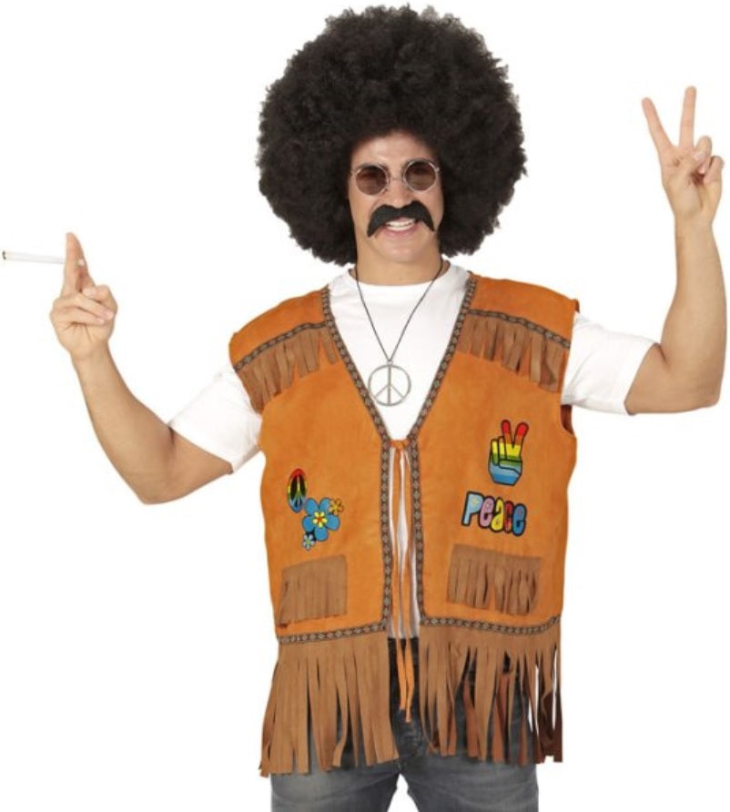 Hippie Weste mit Fransen – Flower Power