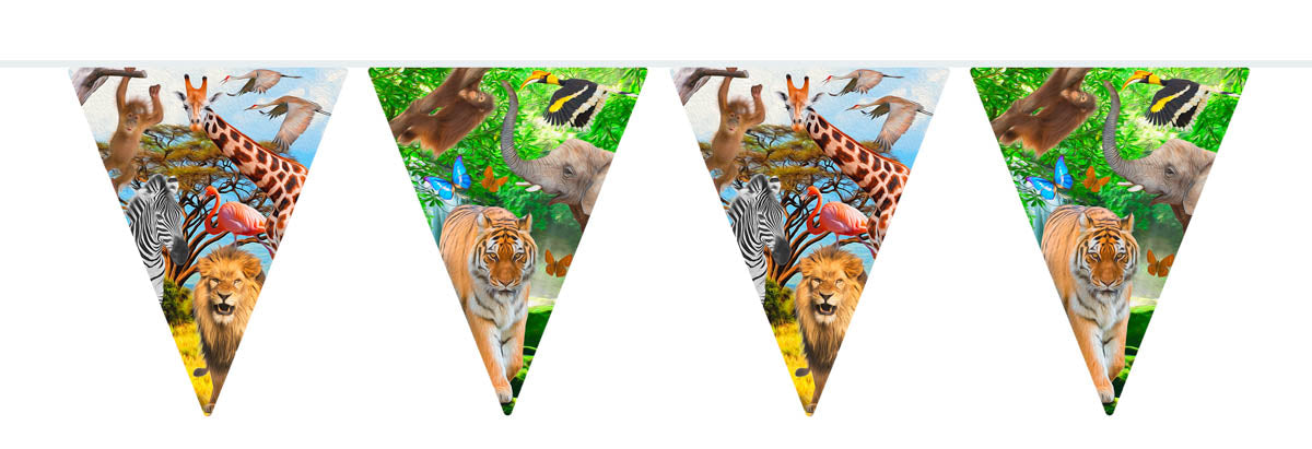 Safari Girlande – Dschungel Deko