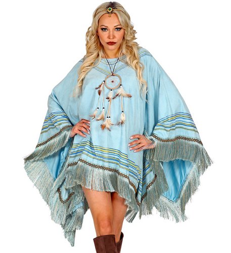 Indianerin Poncho mit Fransen – ABBA & Inuit Kleid