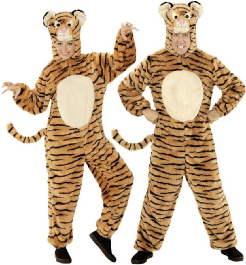 Tiger Kostüm für Erwachsene – Plüsch Onesie