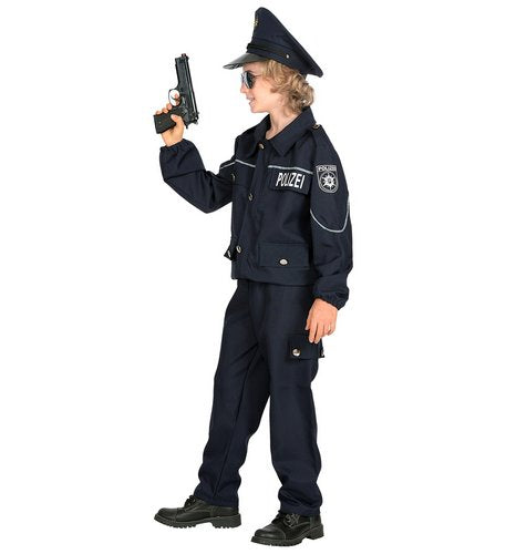 Polizist Kostüm für Kinder mit deutscher Aufschrift