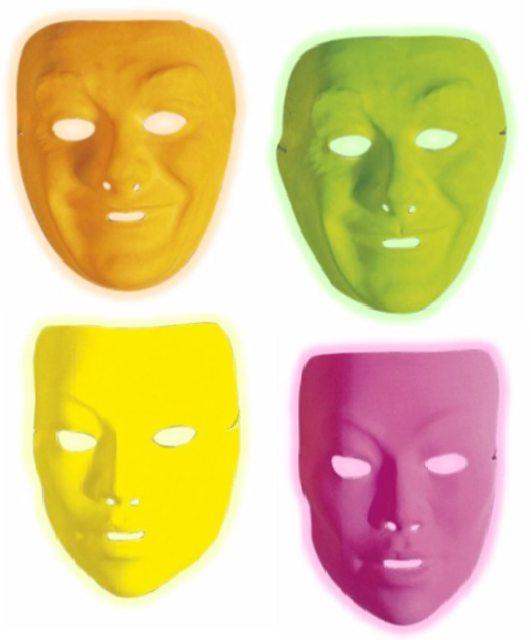 Damengesicht Maske – UV Plastikmaske