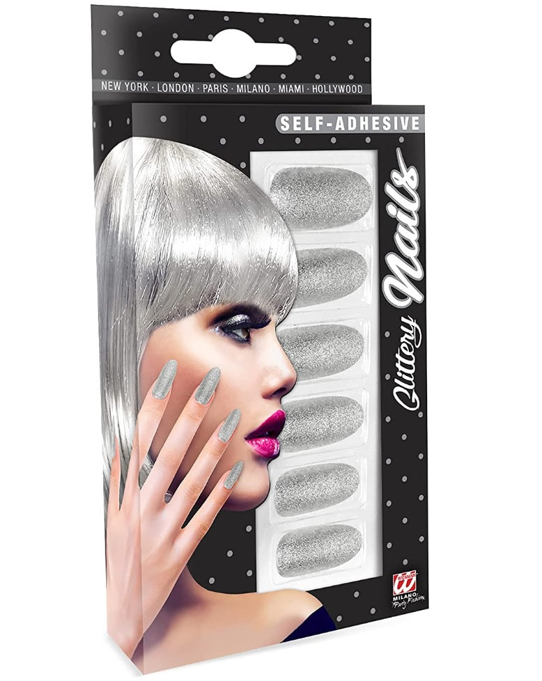 Fingernägel mit Glitzer – künstliche Nägel