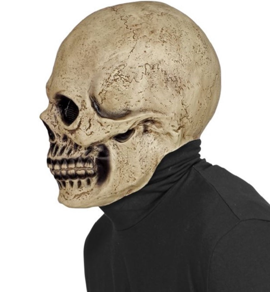 Totenschädel Maske für Halloween und Voodoo Motto