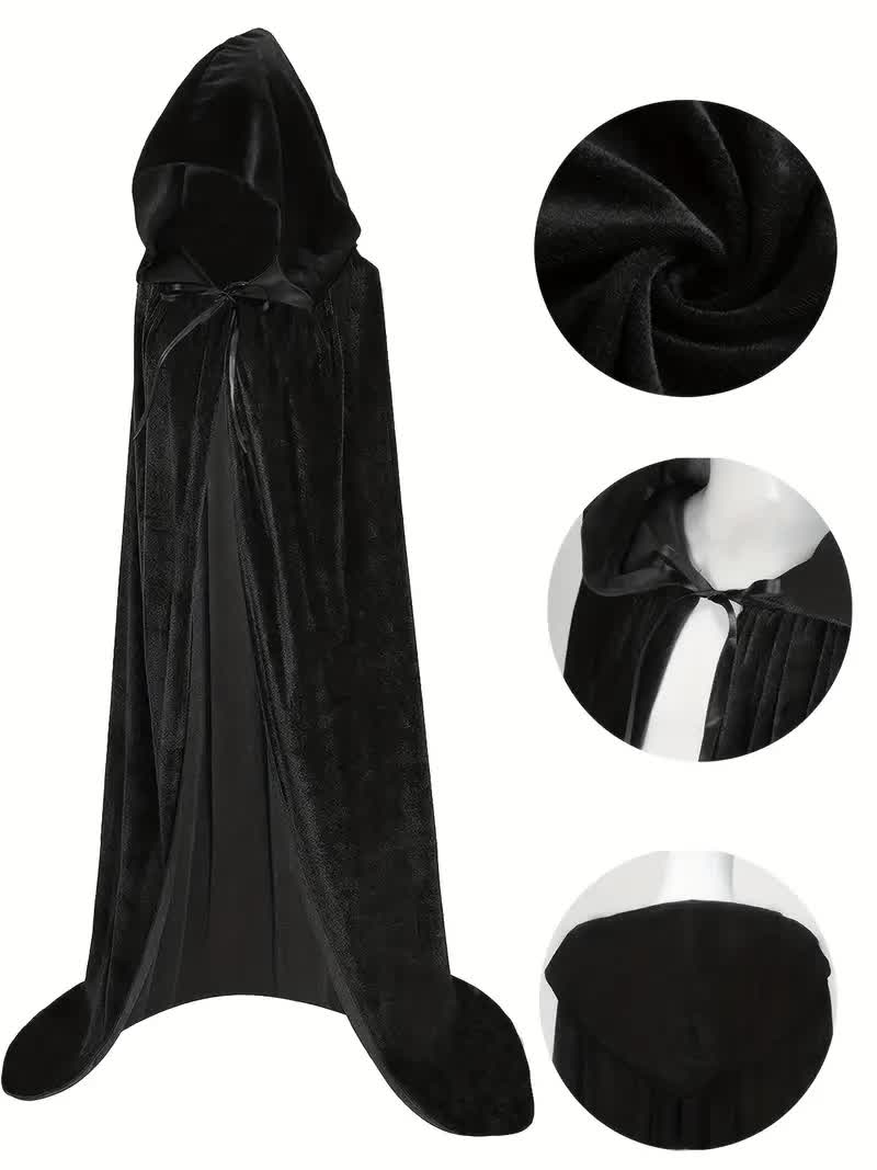 Samtumhang mit Kapuze – Vampir & Hexe