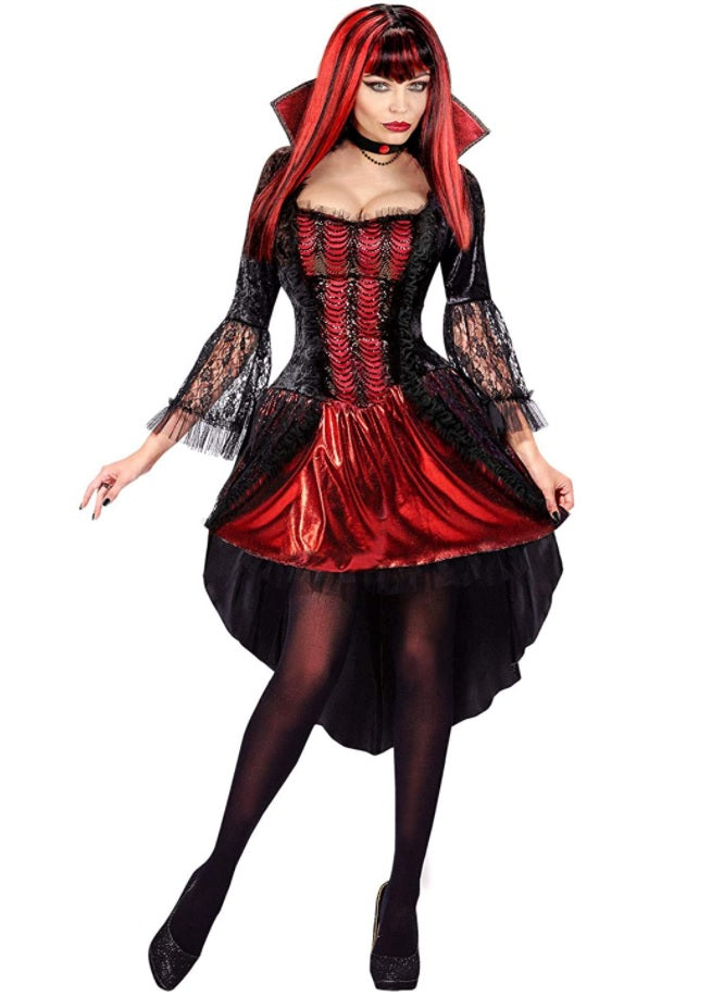 Vampir Kostüm Deluxe – Samtkleid Vampiresse