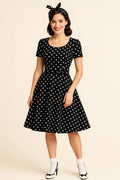 Rock n Roll Kleid mit Ärmeln – 50er Jahre