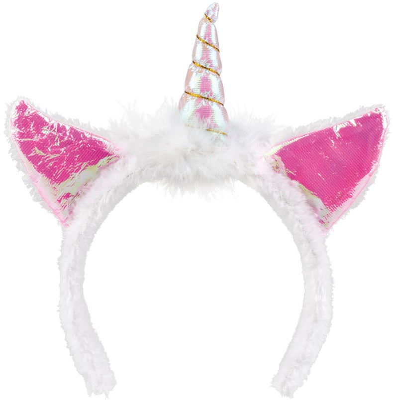 Einhorn Haarreif mit Ohren und Horn