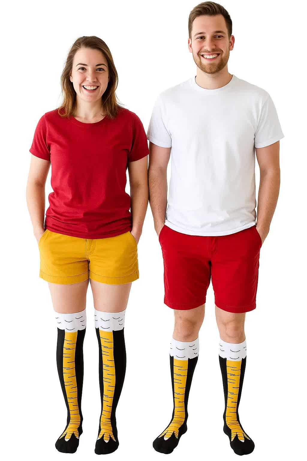 Hühnerfüsse Kniesocken – lustige Socken