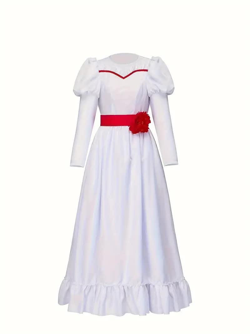 Annabelle Kostüm – Horrorpuppe mit Gürtel