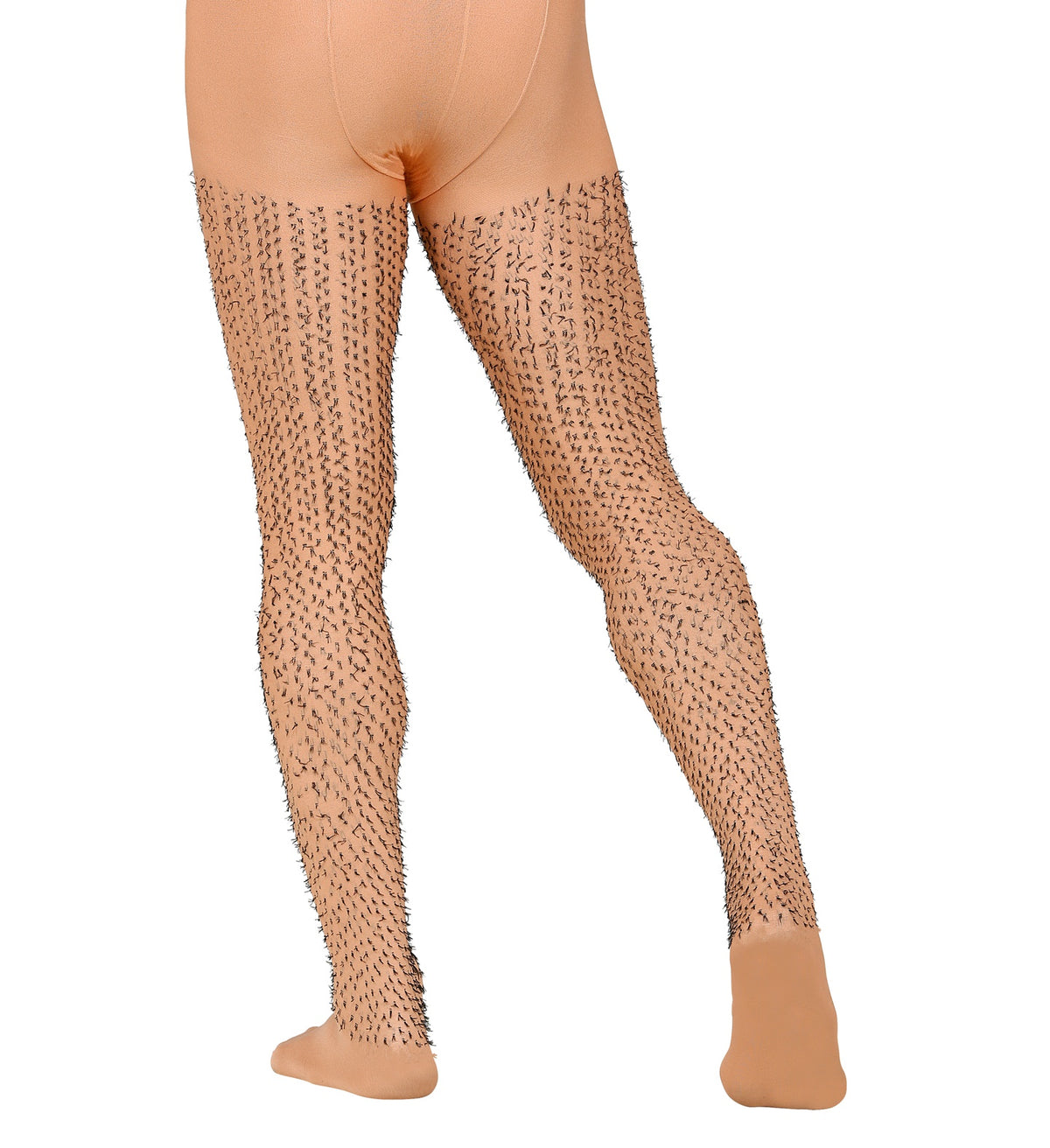 Haarige Strumpfhose mit Fake-Haar an den Beinen