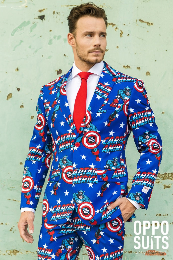 Captain America Anzug mit Krawatte