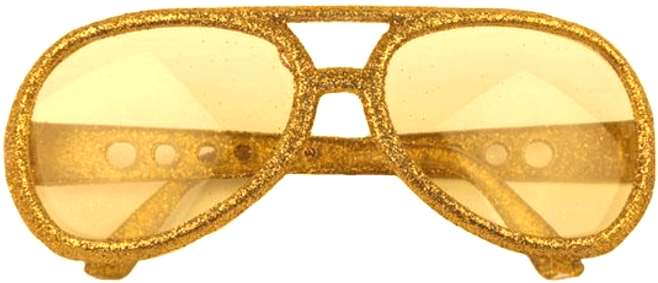 Elvis Brille mit Glitzer – Rock 'n' Roll