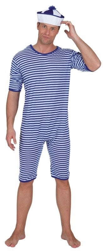 Gestreifter Retro Badeanzug Overall