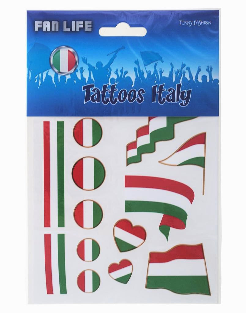 Italien Tattoos – 13 Stück Flagge