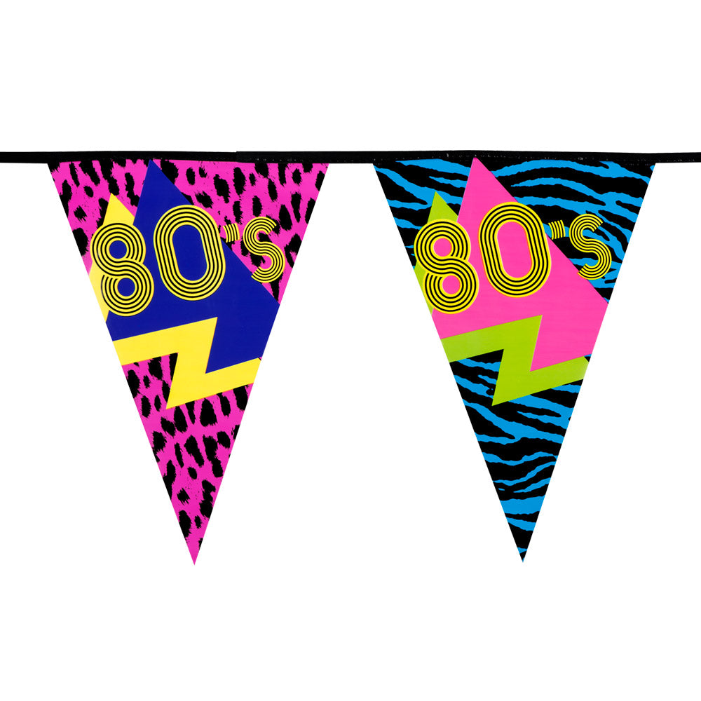 80er Jahre Wimpelkette – Girlande
