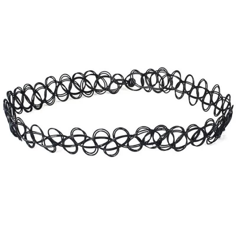 90er Halsbänder – 12 Stück Tattoo Choker