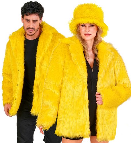 Lange Plüschjacke Unisex – Fake Fur Jacke