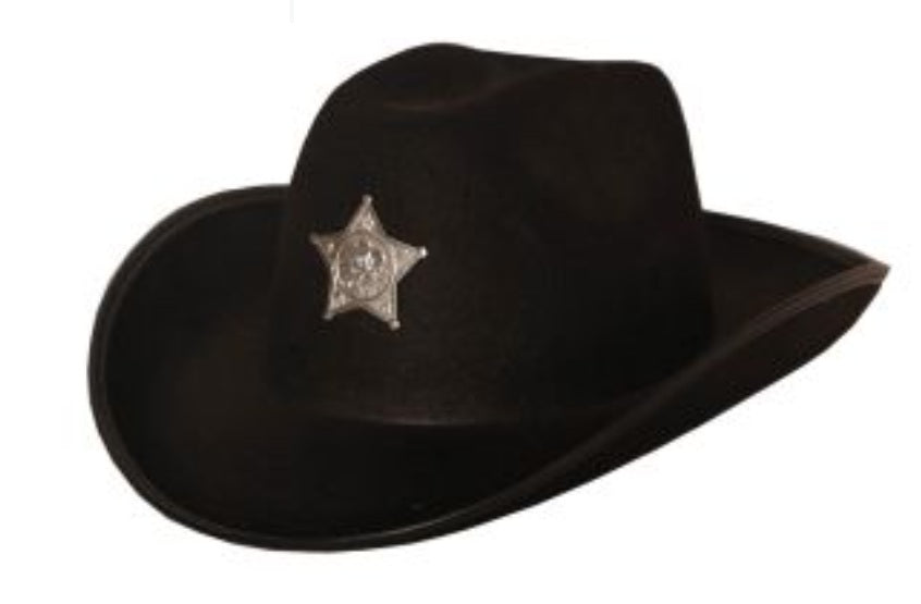 Cowboyhut mit Sheriffstern für Erwachsene