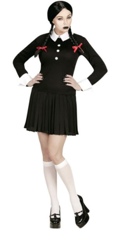 Addams Family Kleid Wednesday für Halloween
