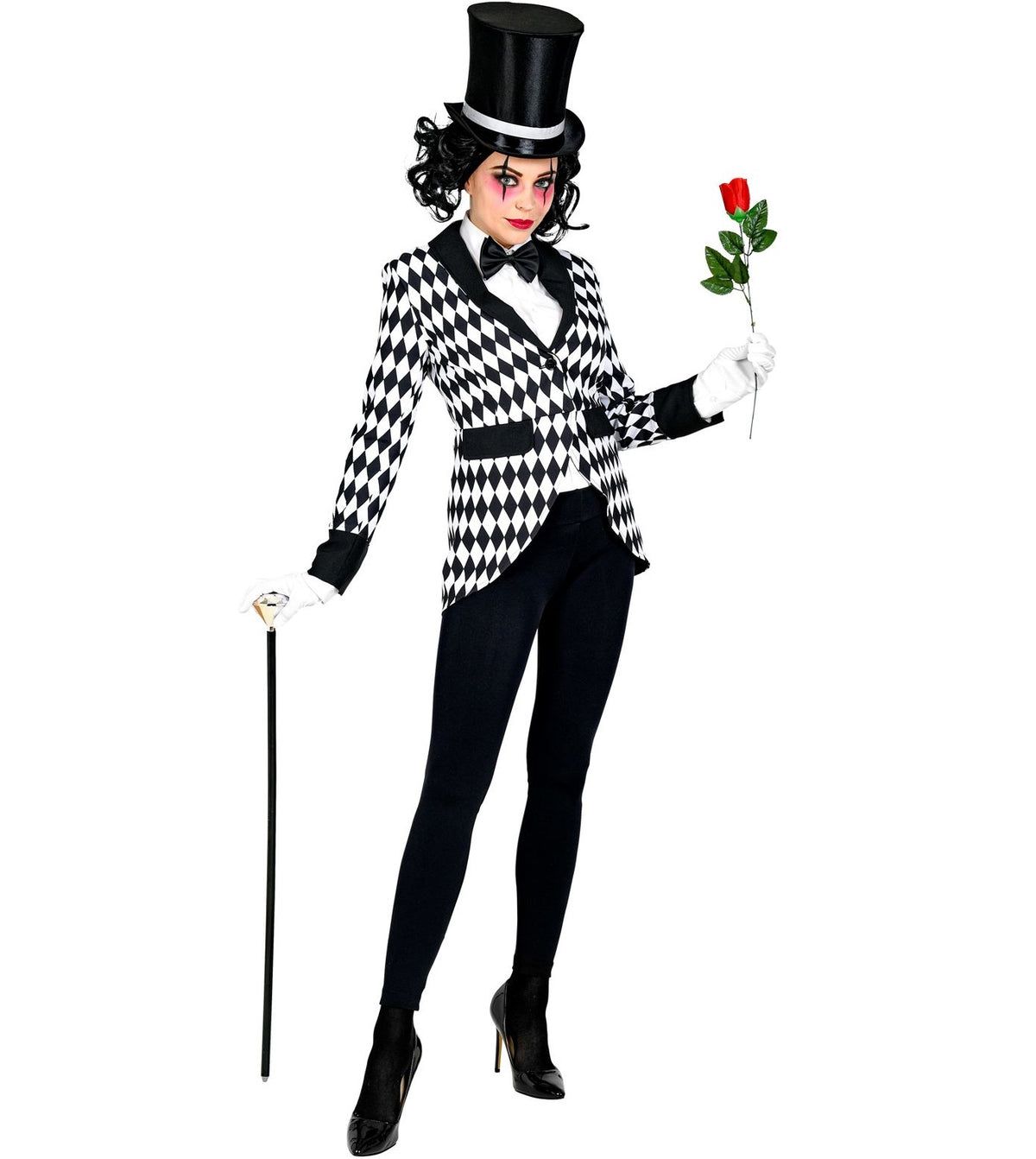 Pantomime Frack für Damen – Pierrot Harlekin