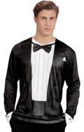007 Shirt Agent Kostüm mit Anzug-Print