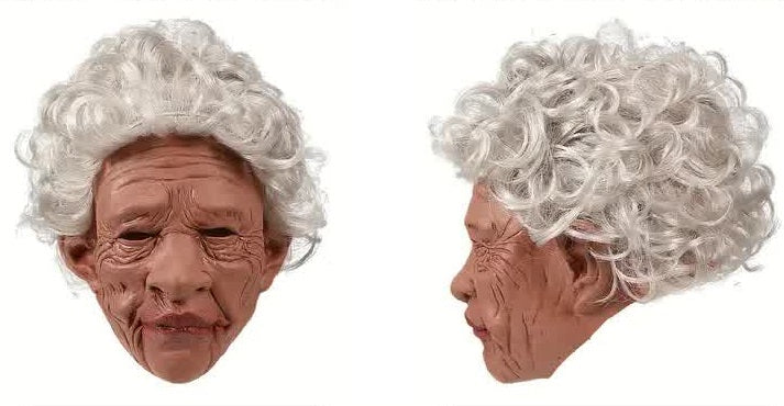 Dorf Grossi Maske – Grossmutter Latexmaske