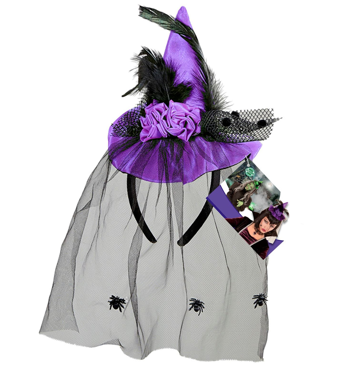 Hexenhut Haarschmuck – Halloween Fascinator