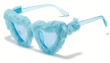 Herzbrille mit Plüsch – Après-Ski