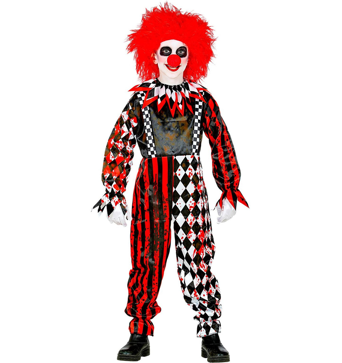 Killer Clown Kostüm für Kinder – Horror Pantomime