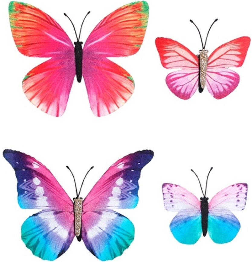 Schmetterling Haarclips, 4 Stück – Butterfly Haarschmuck