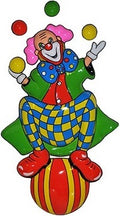 Clown mit Jonglierbällen – Fensterdeko