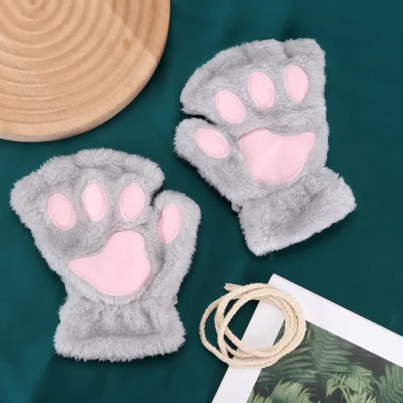 Pfotenhandschuhe Plüsch – Katze