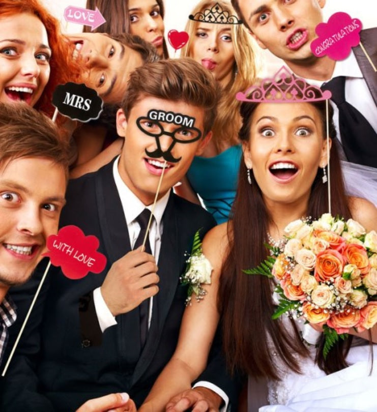 Hochzeit Fotobox Set – Photobooth Requisiten