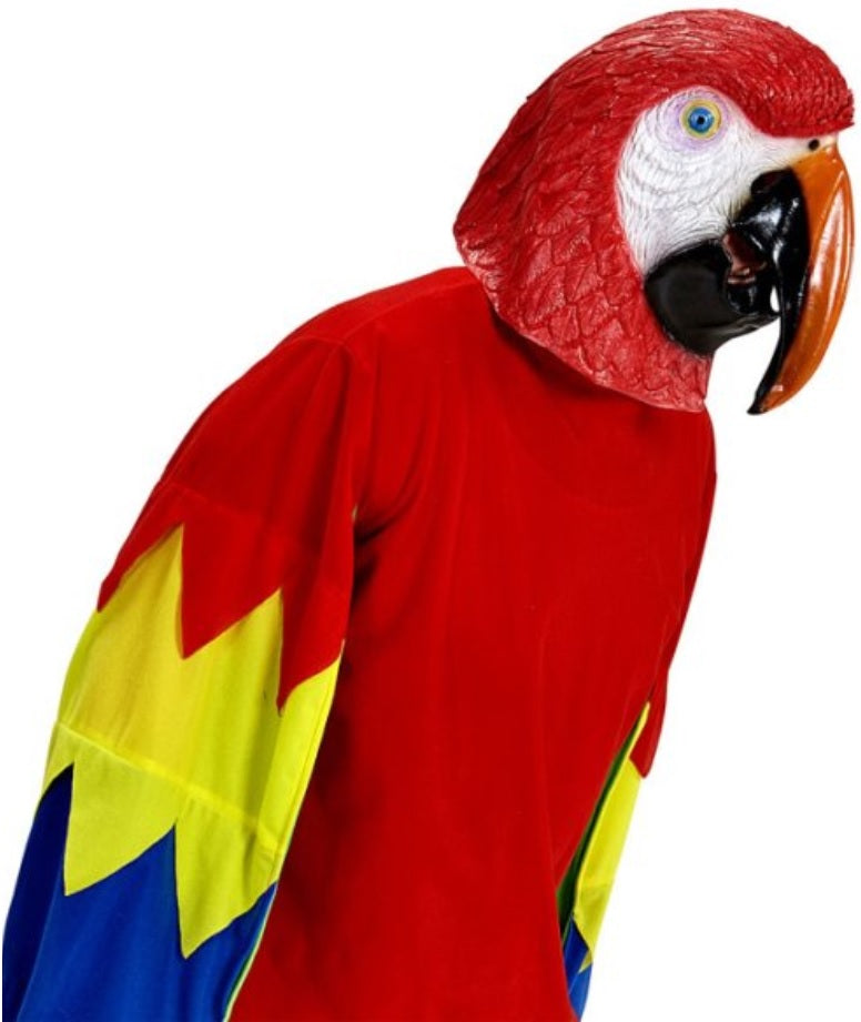 Rote Papagei Maske für Erwachsene – Vogelmaske