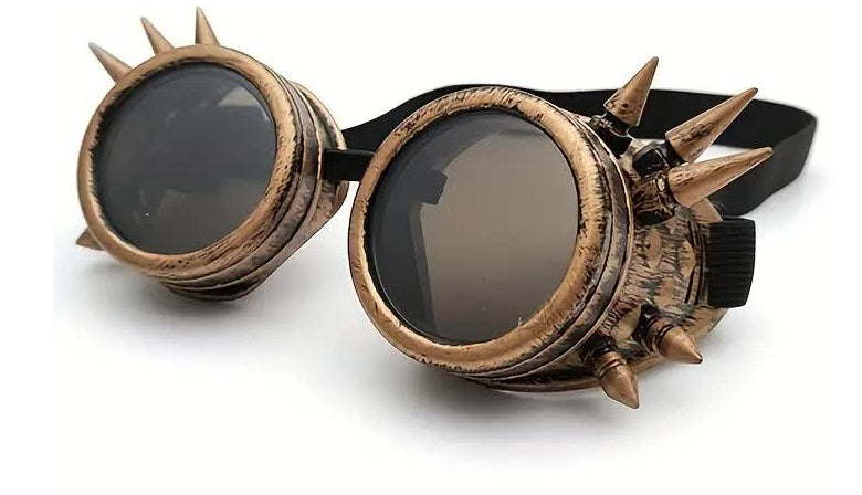 Steampunk Brille mit Spikes – Festival