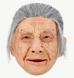 Oma Maske mit Dutt – Grossmutter Latexmaske
