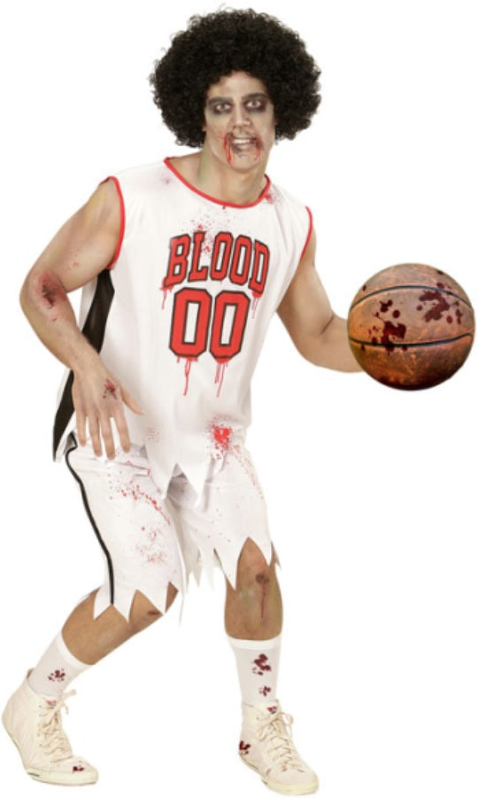 Zombie Kostüm Blutiger Basketballer für Halloween