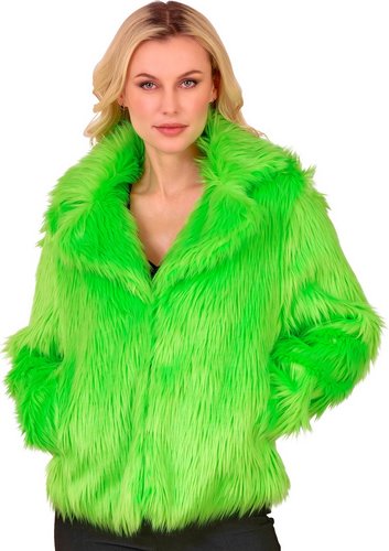 Kurze Plüschjacke Damen – 80er Fake Fur