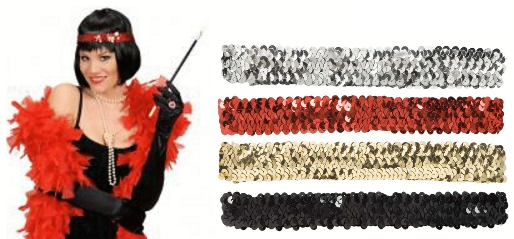 Flapper Stirnband mit Pailletten – 20er Jahre