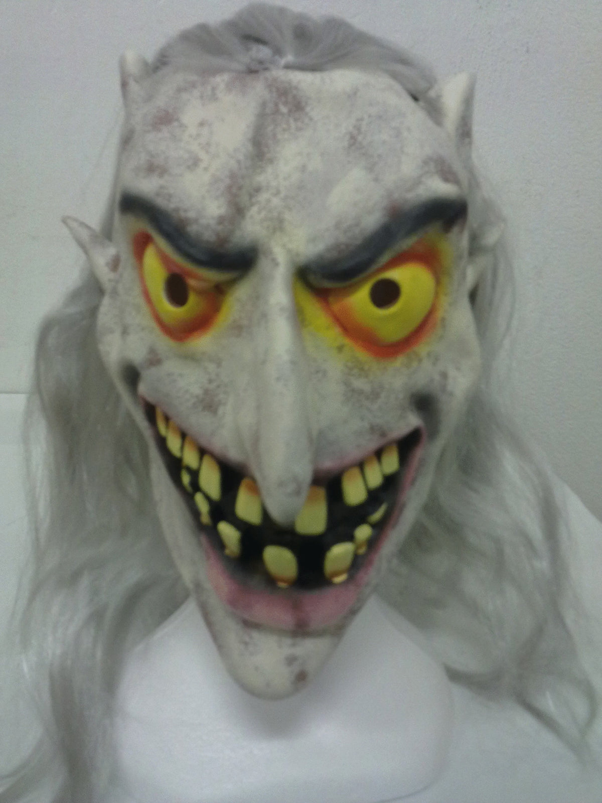 Geister Maske mit Haaren – Gummimaske