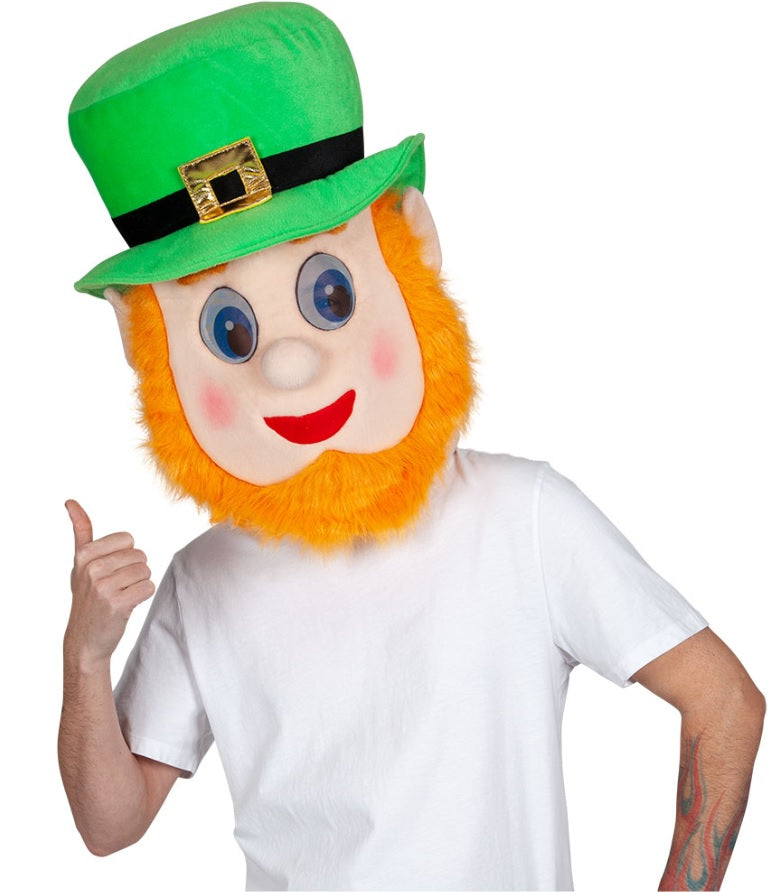St. Patrick's Day Maske Kobold mit Hut