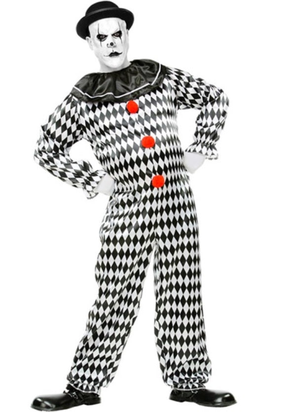 Killer Clown Kostüm – Horror Pantomime Onesie