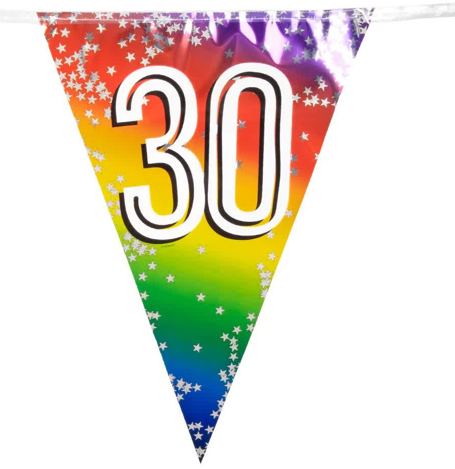 30. Geburtstag Girlande regenbogenfarbig