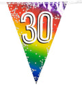 30. Geburtstag Girlande regenbogenfarbig
