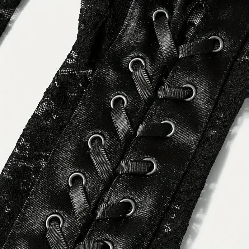 Gothic Handschuhe – Schnürung & Spitze